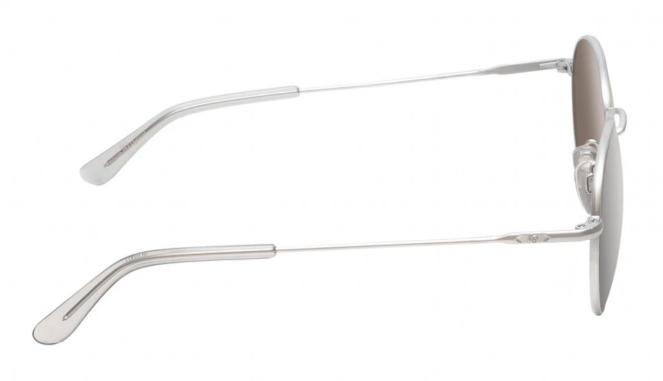 Gafas de sol redondas unisex American Optical AO-1002 en plata transparente/verde G15 51 mm Foto 3 de 4