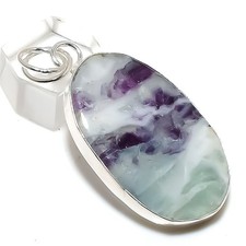 Natural Kammererite Gemstone 925 Sterling Silver Jewelry Pendant 2.25" Gift C354