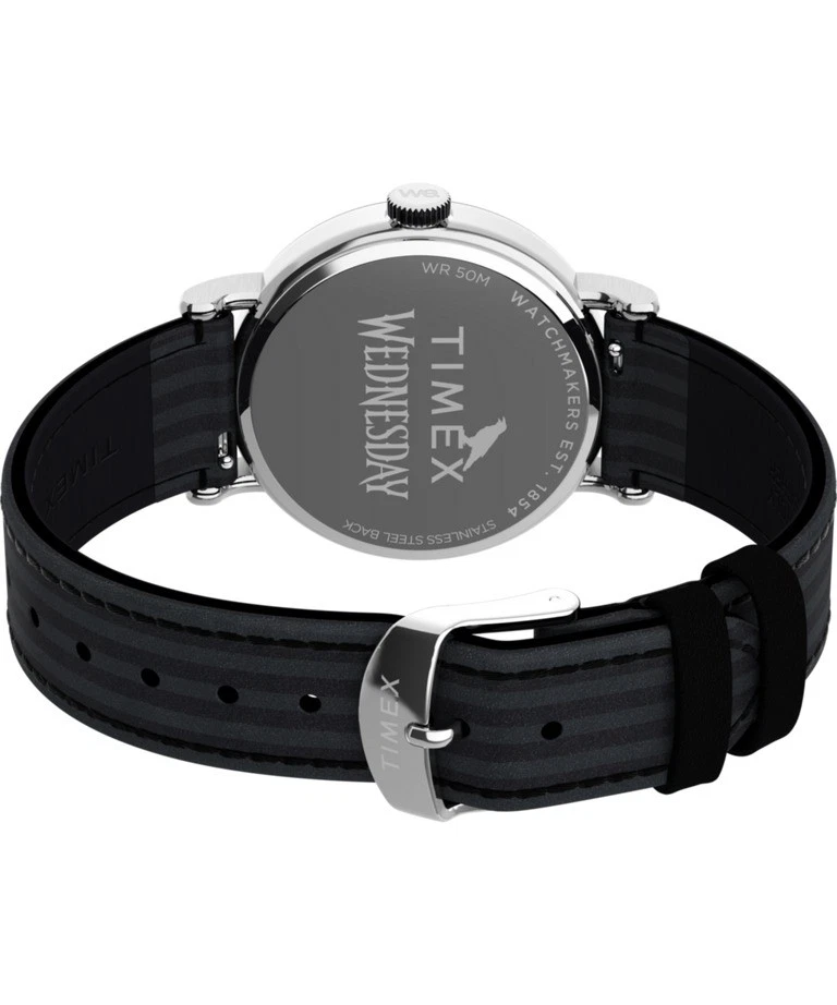 Uhr TIMEX WEEKENDER WEDNESDAY TW2Y19400 Leder Schwarz Addams - Bild 2 von 4
