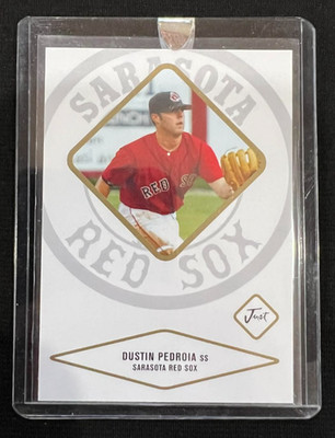 DUSTIN PEDROIA 2004 Just Minors Justifiable Uncirculated Gold Edition RC #6/100