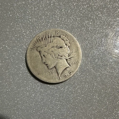 1922 Peace Dollar $1 Silver Coin Circulated 0.9 Fineness Uncertified US