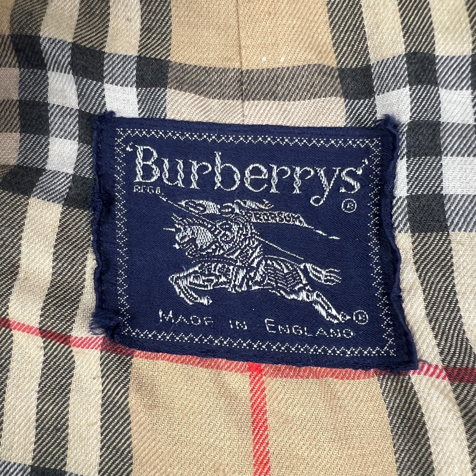 VINTAGE Burberrys London Trench Rain Coat Nova Check Womens 16 Long Beige READ image 4