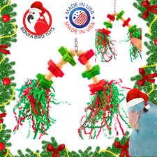 Bonka Bird Toys 2596 Christmas Mini Sola Crinkle Festive Chew Shred Parrot Toy