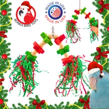 Bonka Bird Toys 2596 Christmas Mini Sola Crinkle Festive Chew Shred Parrot Toy