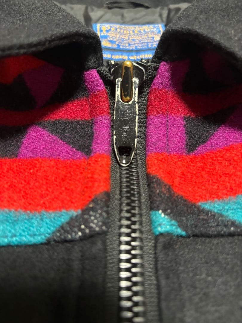Pendleton USA Wool Jacket Black Native Geometric … - image 5