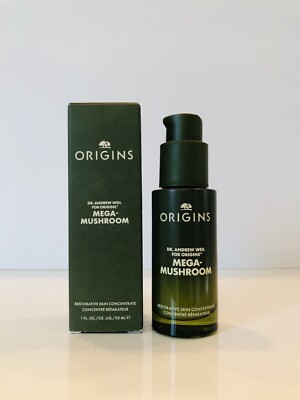 Origins DR. ANDREW WEIL Mega-Mushroom Restorative Concentrate~1 oz/30 ml~NIB