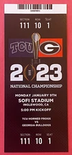 2023 National Championship 1/9 Replica Ticket - GEORGIA Bulldogs vs TCU @ SOFI
