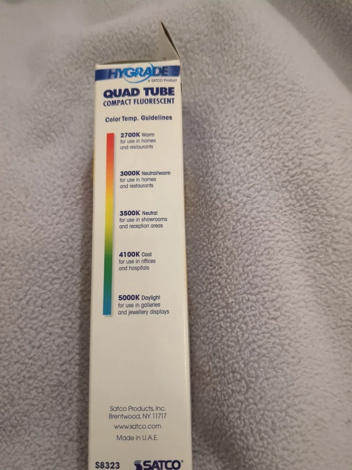 Satco S8323 CFD18W/835 18W 2-Pin G24d-2 T4 CFL 3500k Neutral White - Image 2 of 2