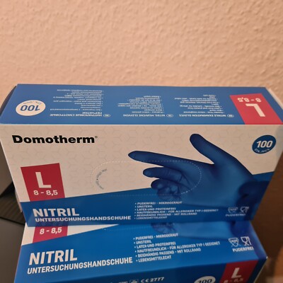 100 Domotherm Untersuchungshandschuhe Einmalhandschuhe Gr. L / 8 - 8,5 puderfrei