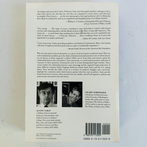 Cause Lawyering by Austin Sarat & Stuart Scheingold paperback, Oxford 1998 - Picture 2 of 8