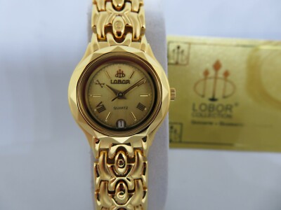 LOBOR UHR SAMMLUNG. Lady AURELIA. Vergoldet. mit Datum. 149,00  Neu
