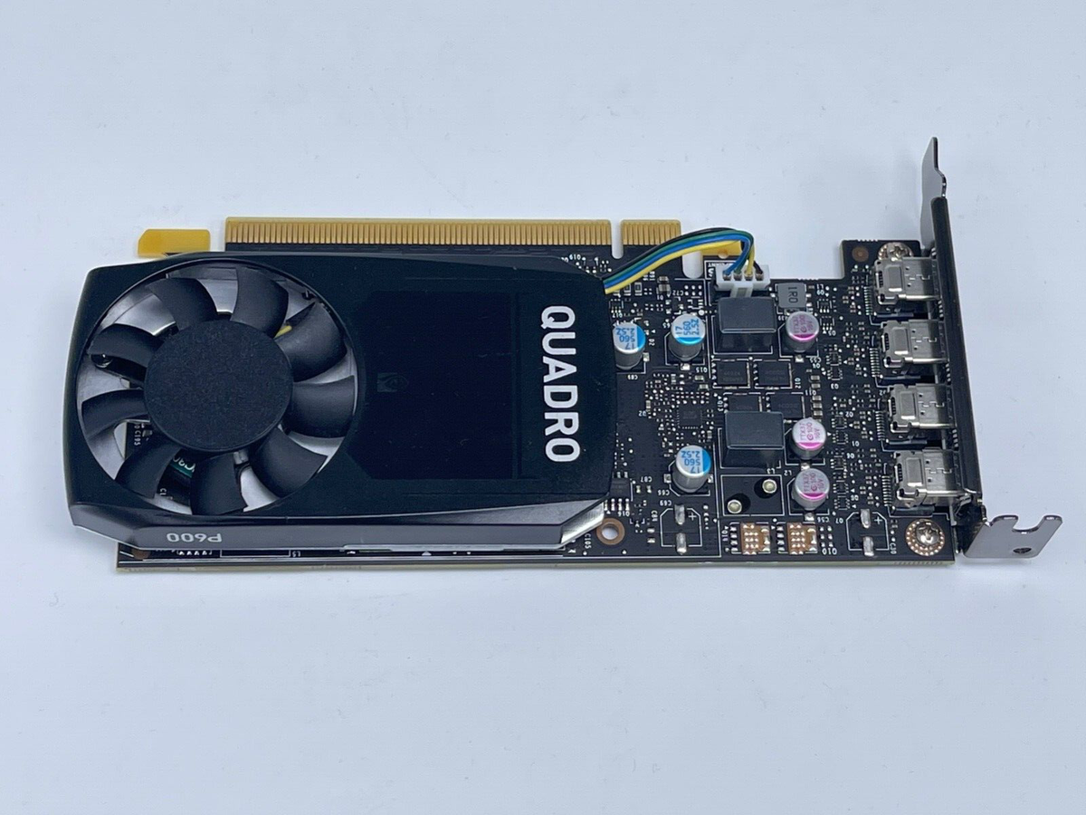 NVIDIA QUADRO P600 2GB GDDR5 PCIE GRAPHIC CARD - 4 PORT WITH BOTH