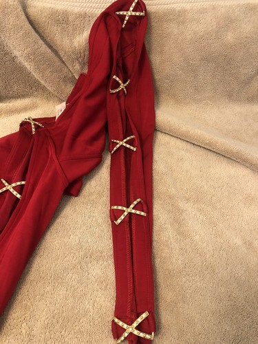 80’s 90s Linda Bentley Sexy Red Thong Bodysuit Party Wear Size S NWT VTG5. - Picture 3 of 12