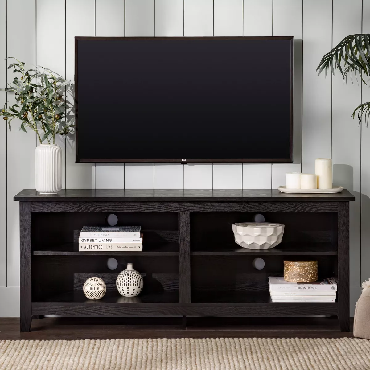 Manor park wood tv media storage stand deals