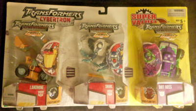 Transformers Cybertron 3-pack Landmine Snarl Dirt Boss 2006 NEW sealed MOC