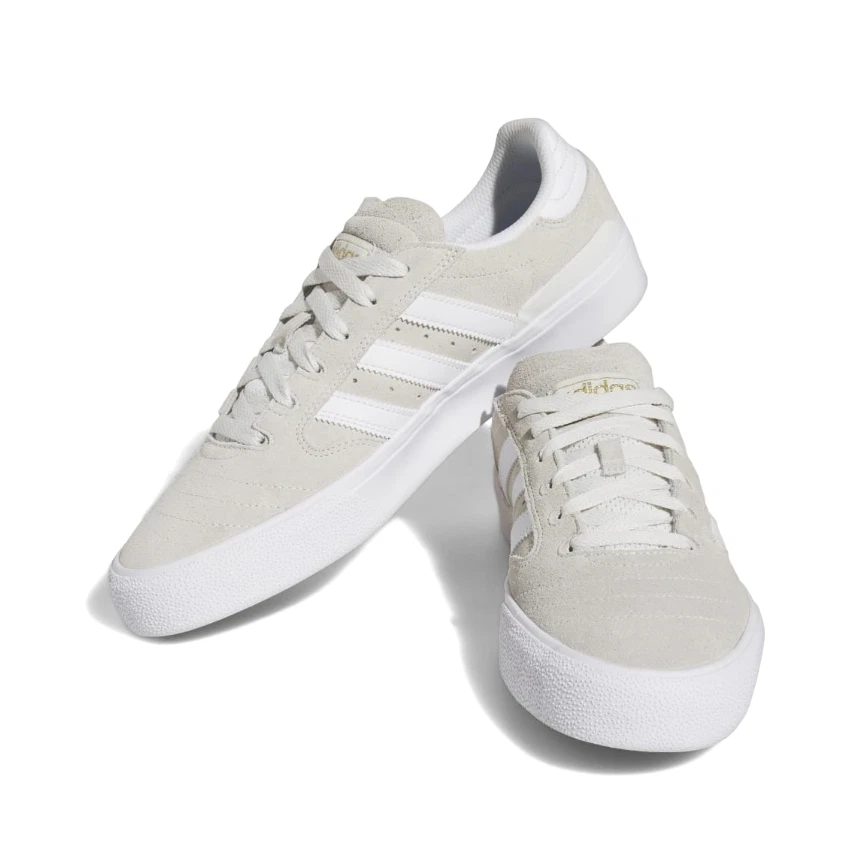 Adidas Busenitz Vulc II Crystal White Gold Unisex Skateboard Shoes