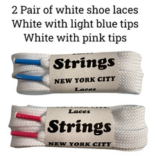 NEW Strings Shoe Laces 3/4 Wide Flat Double Fat - 45 inch 2 pair Shoe laces.