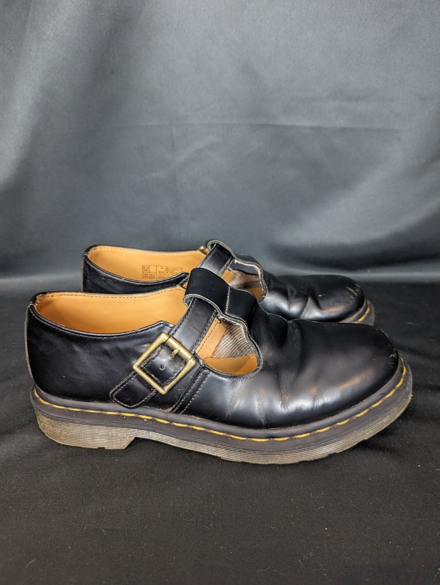 Dr Martens Polley Shoes Women's UK Size 6.5 Black Smooth Dr Martens Polley Shoes Women's UK Size 6.5 Black Smooth