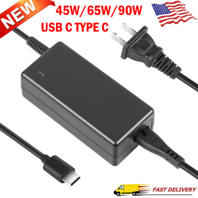 45W/65W/90W USB-C Type C Laptop Charger For Dell HP Lenovo Asus Samsung Macbook