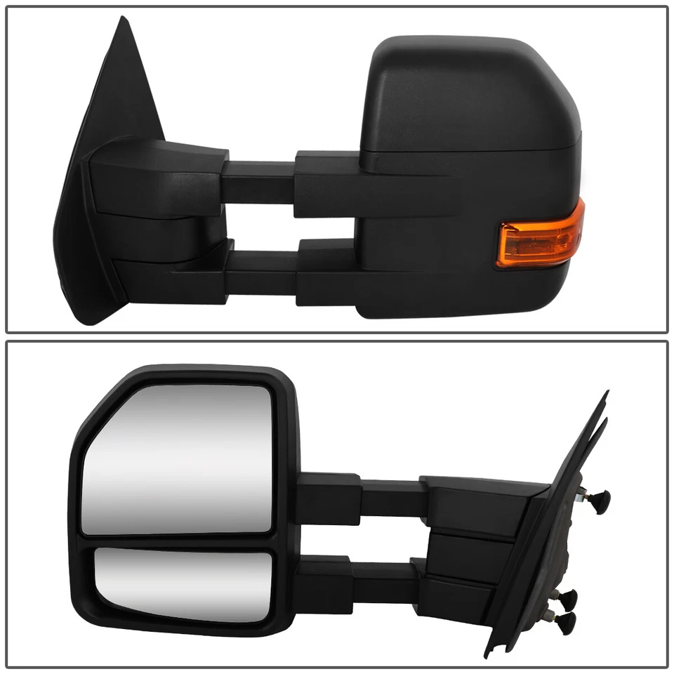 PARA FORD F150 2004-2014 ESPEJO RETROVISOR MANUAL IZQUIERDO+DERECHO REMOLQUE CON INTERMITENTE LED Foto 2 de 4