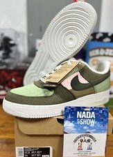 nike air force 1 07 trainers medium olive white gum