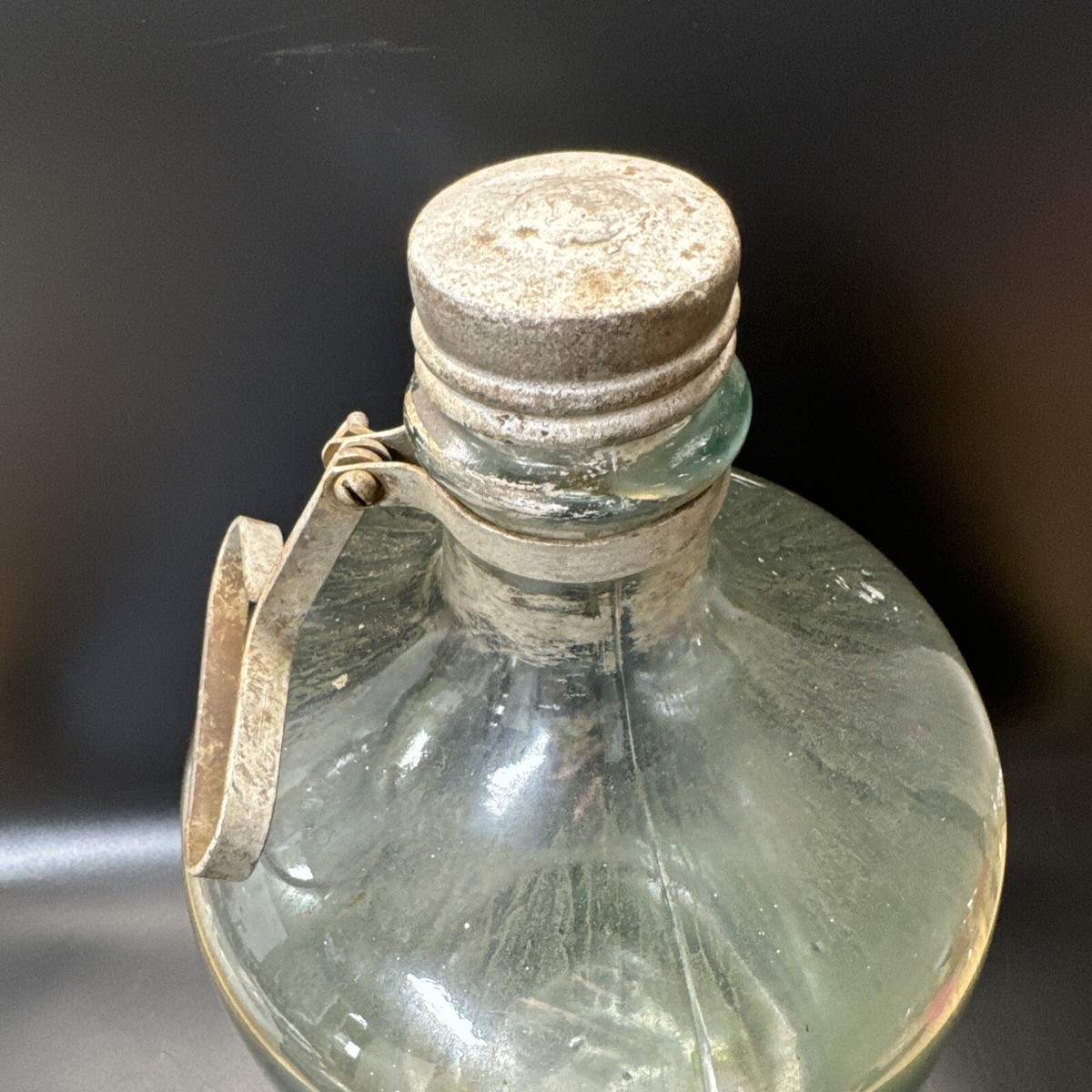ANTIQUE Vintage Large GLASS BOTTLE International St.Louis With