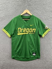 Nike Men's Green Oregon Ducks NIL 2 Button Official Replica NCAA Baseball Jersey