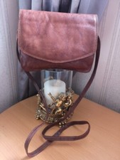 Vintage Real Leather Shoulder/cross Body Bag Messenger Multi Pockes Travel