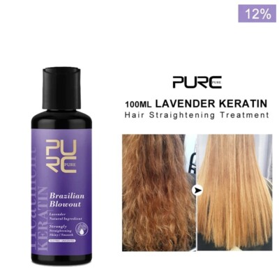 Lavender Brazilian Keratin 12% Strong Damaged Frizzy Hair Treatment  Smoothing