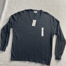 NEW Goodfellow Co Mens Size XL Gray Long Sleeve V Neck Sweater