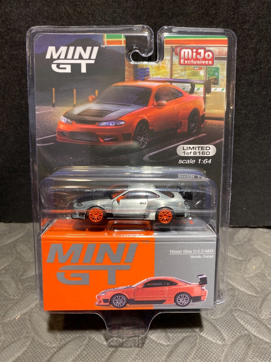 1/64 MINI GT NISSAN SILVIA S15 D-MAX METALLIC ORANGE RAW CHASE 1