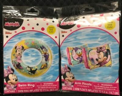 Minnie and Daisy Swim Ring and Arm Floats - includes Repair Kit - Disney Junior
