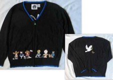 Storybook Knits Vintage Cardigan Zip Sweater Its A Small World After All 1X VTG