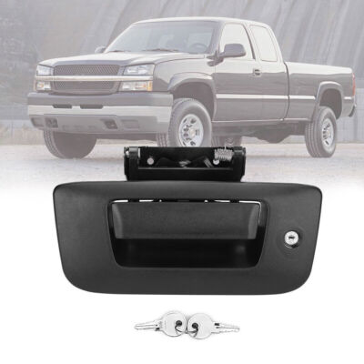 Tailgate Handle Kit, Tail Gate Bezel Lock For 07-14 Chevy Silverado GMC Sierra