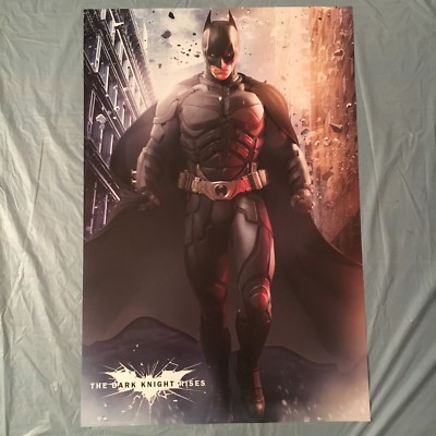 batman DARK KNIGHT RISES poster--CITY ATTACK--UK print--licensed DC--24x36--NEW 