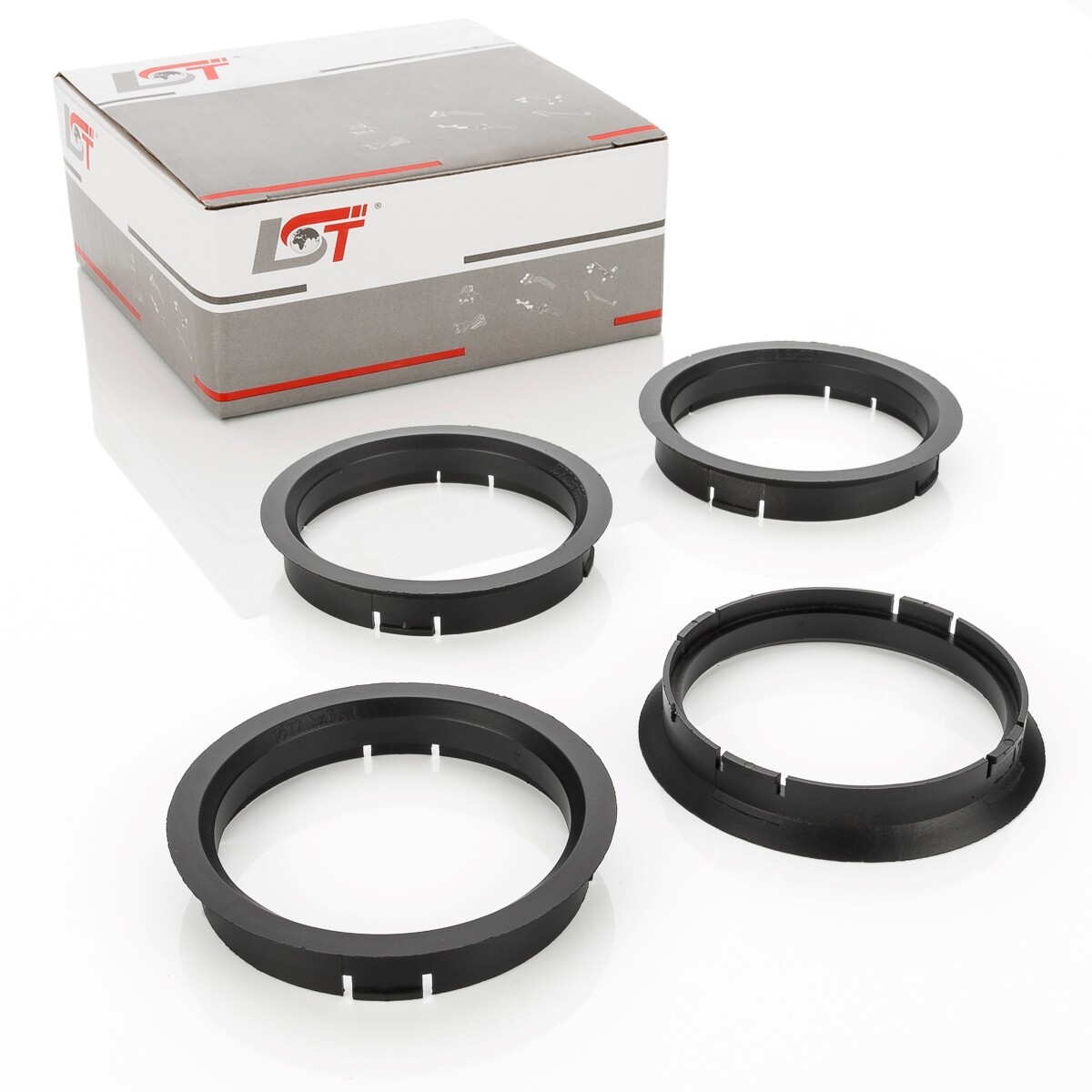 4x centering rings spacers for alloy wheels Ø 65.1 mm - Ø 72.5 mm for SUZUKI