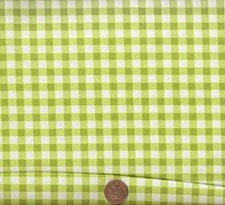 Picnic lime green white checks Michael Miller fabric
