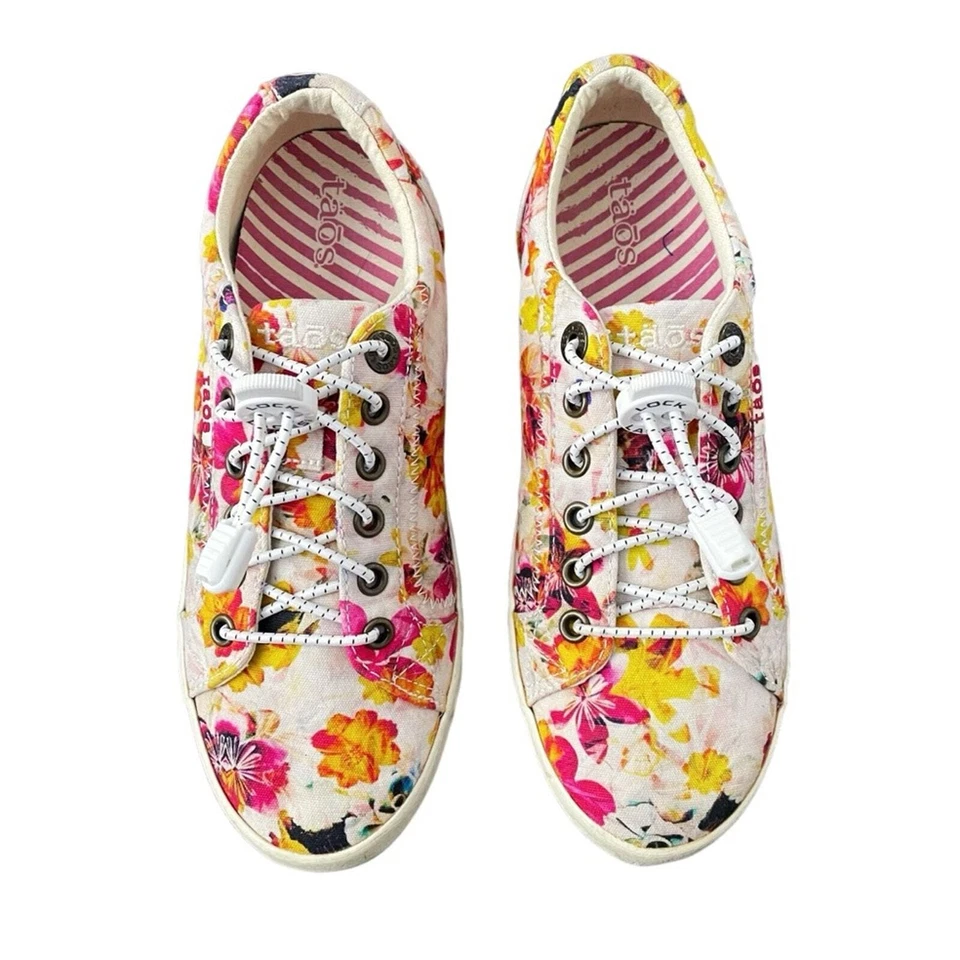 Zapatillas de lona Taos “Star” rosa/amarillo con estampado floral Foto 3 de 4