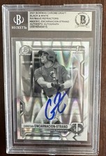 Christian Encarnacion-Strand Auto Signed 2021 Bowman Draft RayWave Reds