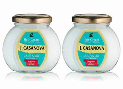 2 X150g J.Casanova Hair Cream with vitamin E and natural extracts nourishes hair