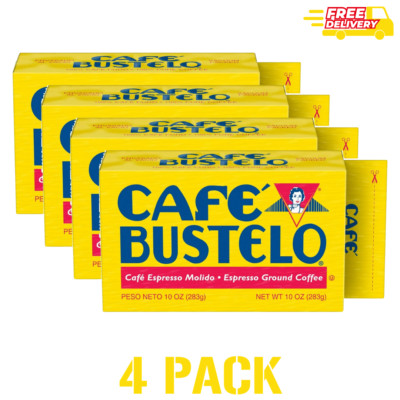 Cafe Bustelo Ground Espresso Coffee 10oz Brick Vacuum Packed (4 PACK)