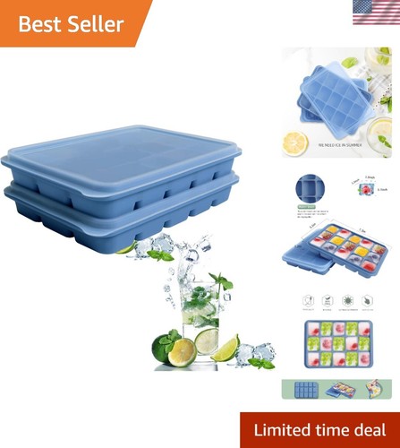 Vielseitiges Silikon Eiswürfelformen Set mit Deckel - Ideal für Babynahrung & Cocktails