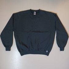 Vtg Russell Blank Crewneck Sweater Mens Sz 2XL/XXL Dark Green 50/50 READ