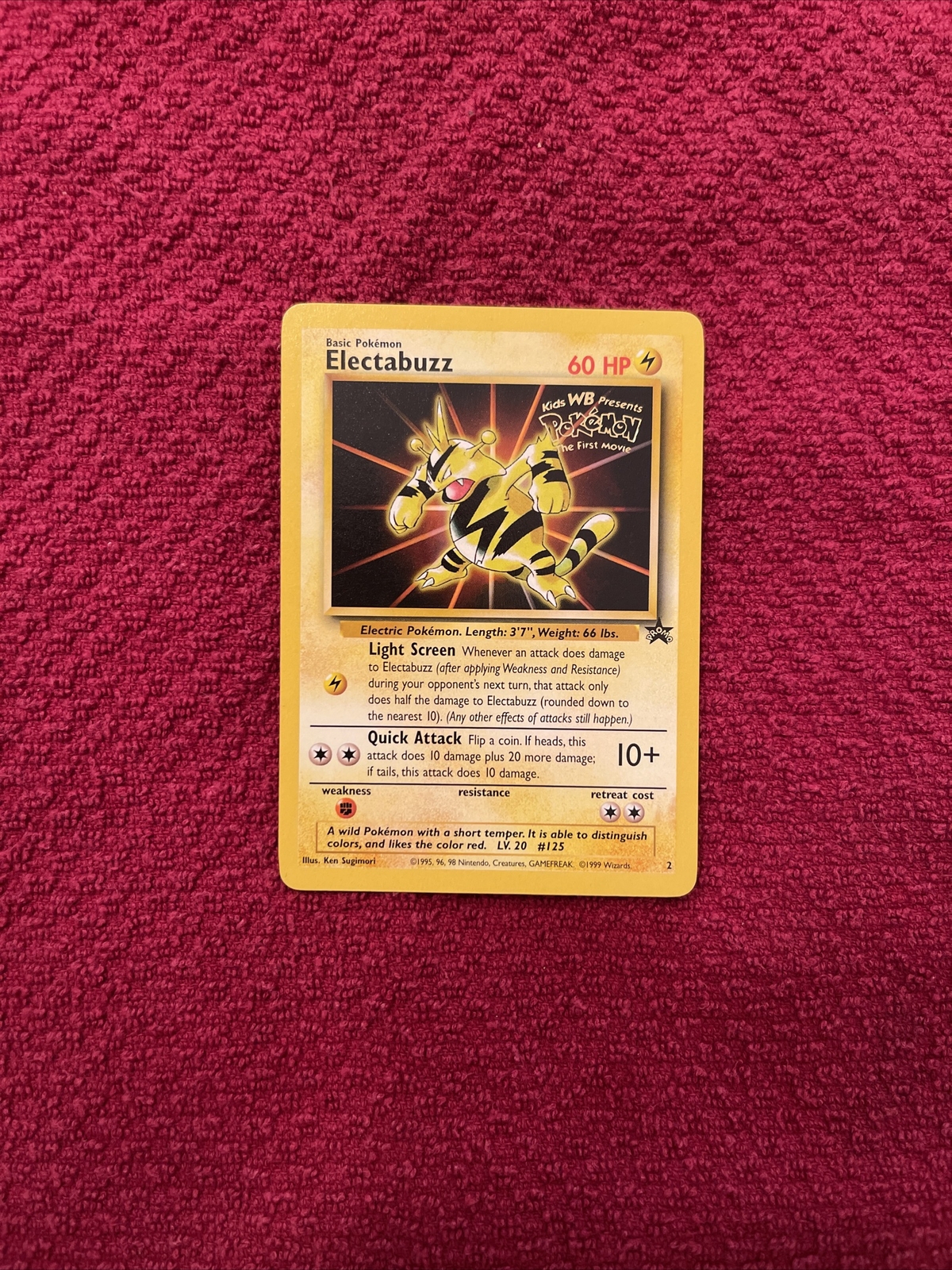 Electabuzz Pokémon Card - Wizards of The Coast Black Star Promos 2 Regular Promo