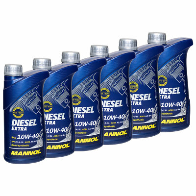 Motoröl Motor Öl MANNOL Diesel EXTRA 10W40 API CH-4/SL 6x 1 Liter Motorenöl