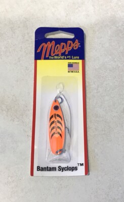Mepps Bantam Syclops Spoon Needlefish Jig 1/8oz FLO RED ORANGE SILVER BACK Lure