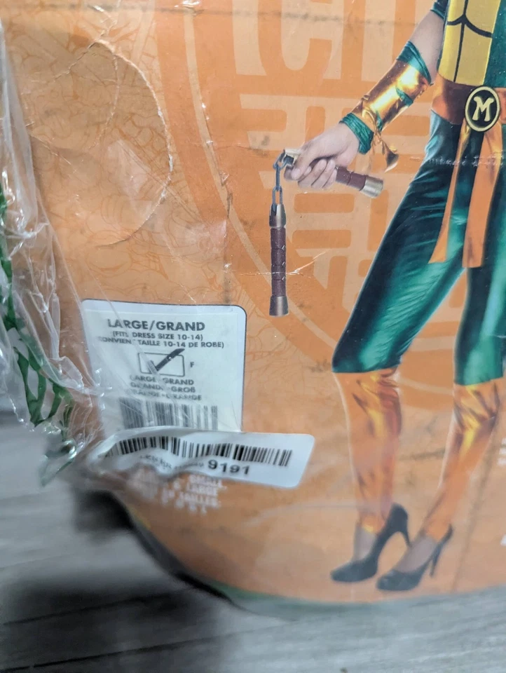 LEER Mono Miguel Ángel Tortugas Ninja Adolescentes Mutantes Disfraz para Mujer, Grande Foto 4 de 4