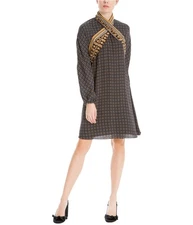 Max Studio London Womens Scarf A-line Dress, nvycmlvf, M