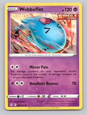 Wobbuffet 066/203 Common Evolving Skies Pokemon