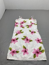 Pacific Legend Dress Womens S White Sundress Scoop Neck Strappy Cotton